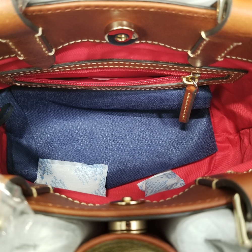 Dooney & Bourke Suede Mini Barlow Satchel In Olive Chic Purse Boho - Picture 9 of 13